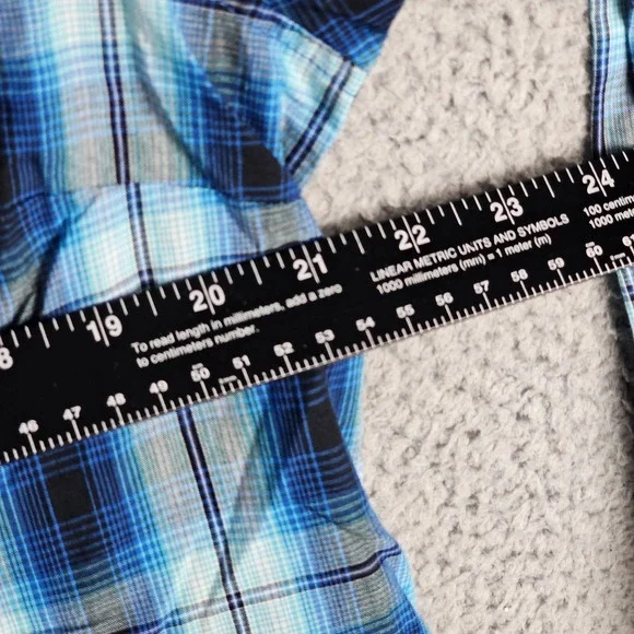 Cumberland Outfitters Western Shirt Womens 1X Plus Multi Plaid Cowboy Pearl Snap - Picture 4 of 8